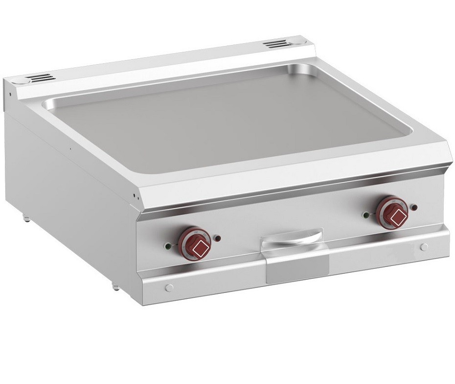 Placa de Grelhar Industrial Elétrica com Chapa Fry Top Profissional de 2 Zonas (transporte incluído) - Refª 100108
