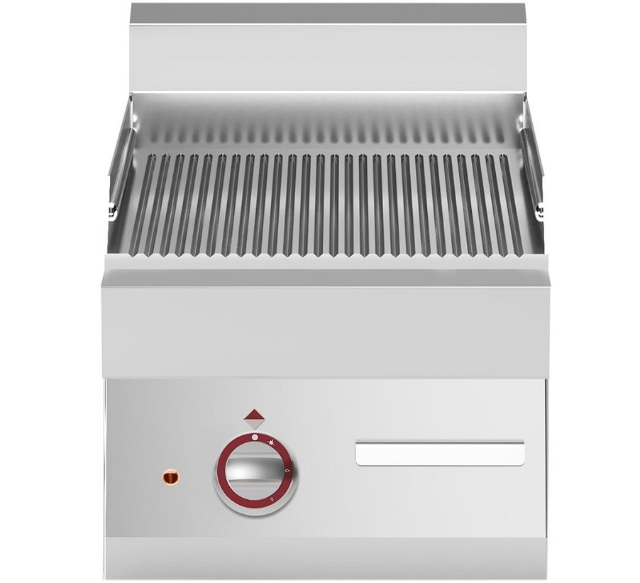 Placa de Grelhar Industrial Elétrica, Chapa com Ranhuras, Potência de 4500 Watts (transporte incluído) - Refª 100032