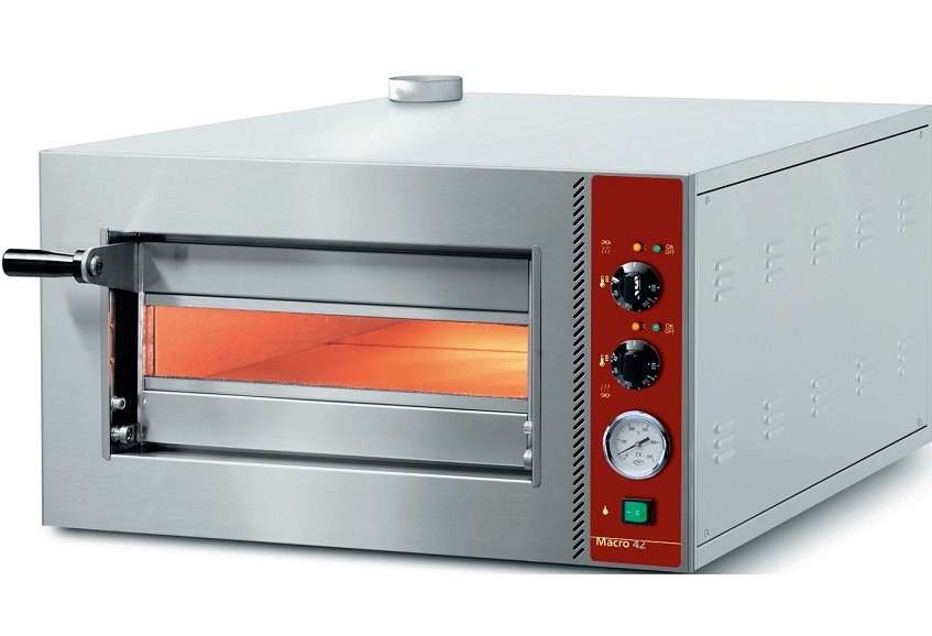Forno de Pizzas Eléctrico Monofásico para Pizzas até Ø 420 mm, Temperatura +450º C, 2100 Watts (transporte incluído) - Refª 100942