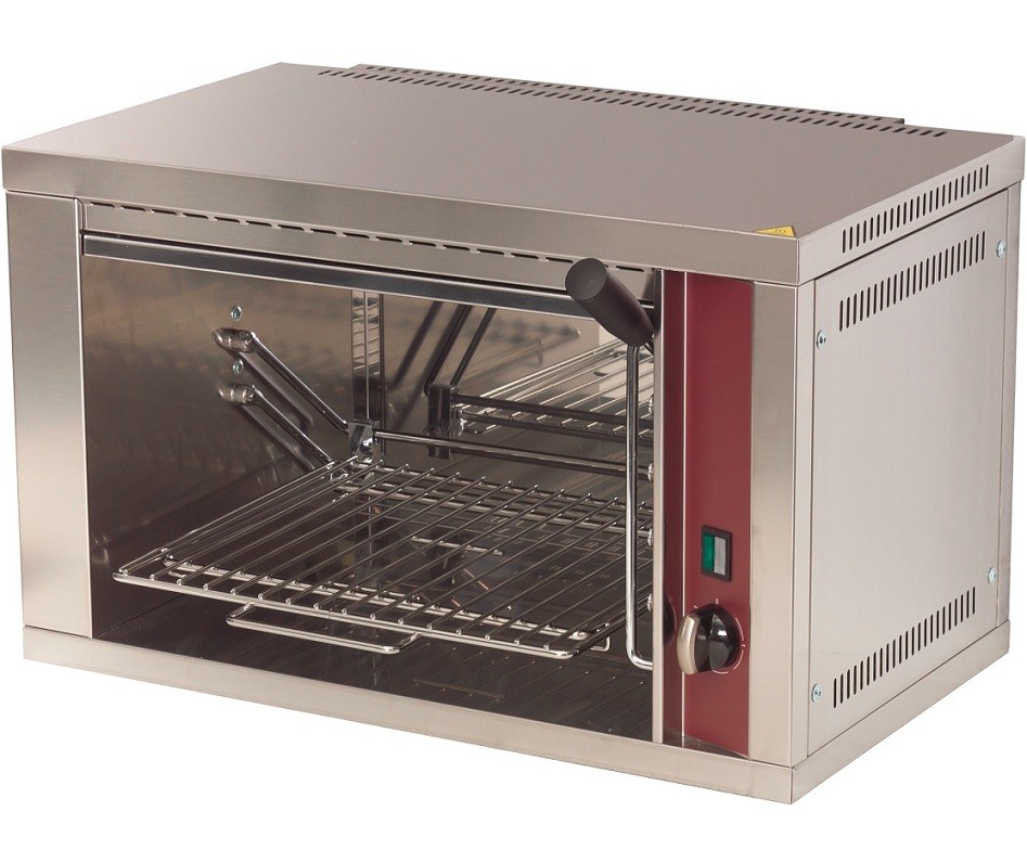 Salamandra Elétrica Profissional com Grelha Ajustável e Painel Traseiro Removível, Grelhador com Grill de 2200 Watts (transporte incluído) - Refª 100357