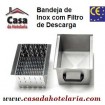 Bandeja em Aço Inoxidável com Filtro para Descarga de Batatas ou Mexilhões (transporte incluído) - Refª 100534