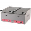 Grelhador Industrial a Gás de Pedra Lávica com 2 Zonas, 6900 kcal/h, Potência de 8000 Watts (transporte incluído) - Refª 100126