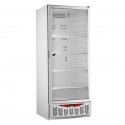 Armário Frigorífico de Refrigeração Industrial Ventilado Branco GN 2/1 + 600x400 mm com Porta de Vidro, 525 Litros, Temperaturas +1º +8º C (transporte incluído) - Refª 102658