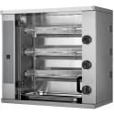Assador de Frangos Industrial a Gás com 3 Espetos Independentes com Capacidade para 9 Frangos, 10320 kcal/h, Potência de 12000 Watts (transporte incluído) - Refª 102306