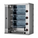 Assador de Frangos Industrial Elétrico Trifásico em Vitrocerâmica com 4 Espetos Independentes com Capacidade Total para 12 Frangos, 8800 Watts (transporte incluído) - Refª 102765