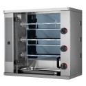 Assador de Frangos Industrial Elétrico Trifásico em Vitrocerâmica com 3 Espetos Independentes com Capacidade Total para 9 Frangos, 6600 Watts (transporte incluído) - Refª 102303