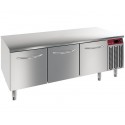 Base de Apoio à Cozinha Industrial, Bancada Refrigerada com 3 Grandes Gavetas, -2º +8º C (transporte incluído) - Refª 100051