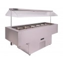 Buffett Refrigerado Ventilado em Aço Inoxidável, Ilha de refrigeração 6x GN 1/1 (transporte incluído) - Refª 102944