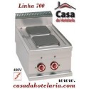 Fogão Elétrico de Bancada Trifásico com 2 Placas Quadradas da Linha 700, Potência de 5200 Watts (transporte incluído) - Refª 100081