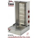 Grelhador Industrial Kebab Eléctrico Trifásico com Espeto de 800 mm, 40 a 55 kg, Potência de 7200 Watts (transporte incluído) - Refª 100178