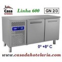 Bancada Refrigerada Ventilada de 2 Portas, 245 Litros, Temperatura 0º +8º C (transporte incluído) - Refª 100200