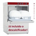 Máquina de Lavar Louça Profissional 500x500 mm Monofásica com Parede de Revestimento Duplo e Purificador de Água (transporte incluído) - Refª 100302