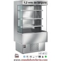 Armário Mural Refrigerado em Aço Inoxidável com 1,2 Metros de Largura de 3 Prateleiras + Base, +3º +6º C (transporte incluído) - Refª 100341
