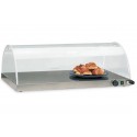 Vitrina Aquecida Monofásica com Base em Aço Inox e Cobertura com Abertura Dupla, Dimensões de 920x520x330 mm (LxPxA), 450 Watts, +30º +90º C (transporte incluído) - Refª 100766