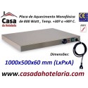 Placa de Aquecimento Monofásica, 1000x500x60 mm LxPxA, 800 Watt, +30º +90º C (transporte incluído) - Refª 101032