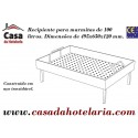 Recipiente em Inox para Caldeira a Vapor de 100 Litros, 495x650x120 mm (transporte incluído) - Refª 101099