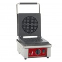 Máquina de Waffles Profissional para 4 Pedaços Arredondados, potência de 1600 Watts, 0º a +300º C (transporte incluído) - Refª 101179