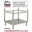 Base de Suporte Robusta em Inox para Fornos 6x GN 1/1 (transporte incluído) - Refª 101350