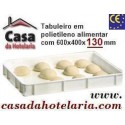 Tabuleiro para Pastelaria e Padaria em Polietileno Alimentar Reforçado, dimensões de 600x400x130 mm (LxPxA) - Refª 101517