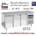 Bancada Refrigerada com 3 Portas GN 1/1 da Linha 700 com Funções HACCP, Temperaturas -2º +8º C (transporte incluído) - Refª 101520