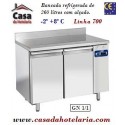 Bancada Refrigerada de 260 Litros com Alçado e 2 Portas GN 1/1 da Linha 700 (Grupo à distância) (transporte incluído) - Refª 101535