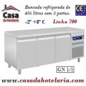 Bancada Refrigerada de 405 Litros com 3 Portas GN 1/1 da Linha 700 (transporte incluído) - Refª 101549