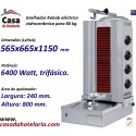 Grelhador Industrial Kebab Elétrico em Vidrocerâmica para 80 kg com o Motor em Baixo, 6400 Watts (transporte incluído) - Refª 101555