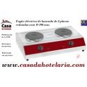 Fogão Elétrico Industrial de Bancada com 2 Placas Redondas, 2x 1500 Watts, Potência Total 3000 Watts (transporte incluído) - Refª 101599