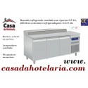 Bancada Mesa Refrigerada de 405 Litros com 3 Portas GN 1/1 e Estrutura Refrigerada para 7x GN 1/6 (transporte incluído) - Refª 101608