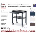 Carro de Serviço para Hotelaria de 2 Níveis com Prateleira de Suporte com 700x450x840 mm (LxPxA) (transporte incluído) - Refª 101651