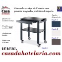 Carro de Serviço para Hotelaria de 2 Níveis com Prateleira de Suporte com 700x450x840 mm (LxPxA) (transporte incluído) - Refª 101651