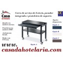 Carro de Serviço para Hotelaria de 2 Níveis com Prateleira de Suporte com 1000x450x840 mm (LxPxA) (transporte incluído) - Refª 101654