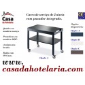 Carro de Serviço para Hotelaria de 2 Níveis com 1000x560x840 mm (LxPxA) (transporte incluído) - Refª 101656