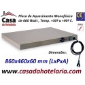 Placa de Aquecimento Monofásica com 860x460x60 mm LxPxA, 600 Watt, +30º +90º C (transporte incluído) - Refª 101860