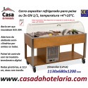Carro Expositor Refrigerado para Peixe, 3x GN 1/1, Temp. +4º+10º C, Carvalho (transporte incluído) - Refª 101918