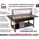 Carro Expositor Refrigerado para Peixe ou 3x GN 1/1, Temp. +4º+10º C, Wengué (transporte incluído) - Refª 101928