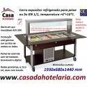 Carro Expositor Refrigerado para Peixe ou 5x GN 1/1, Temp. +4º+10º C, Wengué (transporte incluído) - Refª 101930