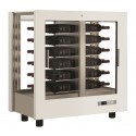 Armário Refrigerado Ventilado, Vitrina para Vinhos, Adega Branca com Portas em Vidro, 216 Litros, +4º +16º C (transporte incluído) - Refª 102333