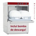 Máquina de Lavar Louça Profissional Industrial Monofásica com Cesto de 500x500 mm e Bomba de Descarga (transporte incluído) - Refª 102355