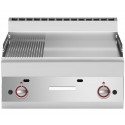 Placa de Grelhar Industrial a Gás, Chapa Lisa e com Ranhura, Fry Top de 2 Zonas, Potência de 11400 Watts (transporte incluído) - Refª 100028
