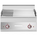 Placa de Grelhar Industrial Elétrica, Chapa Lisa e com Ranhuras, Fry Top Cromo Anti Aderente de 2 Zonas, 9000 Watts (transporte incluído) - Refª 100036