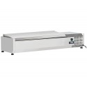 Estrutura Refrigerada Profissional GN 1/3 com Tampa em Aço Inoxidável, 1500 mm, +2º +8º C (transporte incluído) - Refª 102810