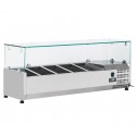 Estrutura Refrigerada Profissional GN 1/4 com Topo em Vidro, 1200 mm, +2º +8º C (transporte incluído) - Refª 102815