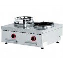 Fogão a Gás Asiático WOK de Bancada com 2 Queimadores Profissionais, 2x 13000 Watts (transporte incluído) - Refª 100396