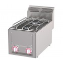 Fogão Industrial a Gás de Bancada com 2 Queimadores, 5675 Kcal/h, Potência de 6600 Watts (transporte incluído) - Refª 102564