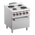 Fogão Industrial Eléctrico de 4 Placas com Forno com Grill, 13500 Watts (transporte incluído) - Refª 100074