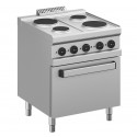 Fogão Industrial Elétrico Trifásico de 4 Placas, (duas chapas de 1,5 kW +2 de 2,6 kW) + Forno com Grill, Potência Total de 13500 Watts (transporte incluído) - Refª 100371