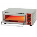 Forno de Pizzas Elétrico Monofásico com Porta de Vidro e Câmara para Pizza até Ø 430 mm, 3000 Watts (transporte incluído) - Refª 101723