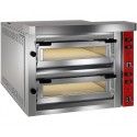 Forno de Pizzas Industrial Elétrico Trifásico de 2 Câmaras para 2x 6 Pizzas Ø 350 mm, Potência de 18600 Watts, +400° C (transporte incluído) - Refª 100956