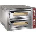 Forno de Pizzas Industrial Elétrico de 2 Câmaras GRANDES para 12 pizzas de Ø 350 mm, 15000 Watts, +450º C (transporte incluído) - Refª 100947